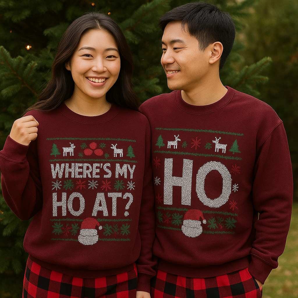 Ho & Where's My Ho At Christmas Sweaters