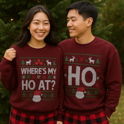 Ho & Where's My Ho At Christmas Sweaters
