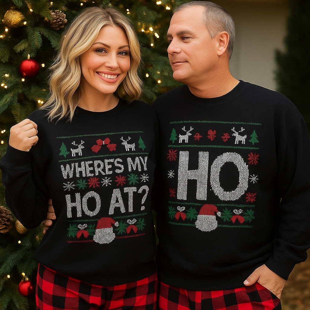 Ho & Where's My Ho At Christmas Sweaters